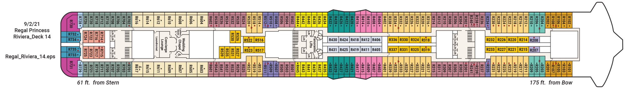 Deck 14 - Riviera plan